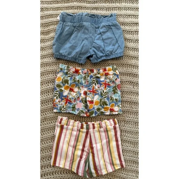 NWT Set of 3 Carter’s toddler pull on shorts girls sz 2T - Picture 2 of 5